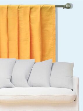 Saffron Silk Dupioni Curtain Panels